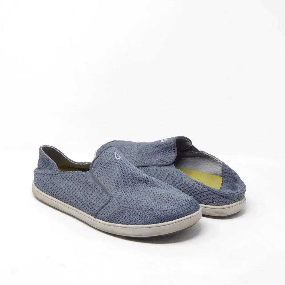 Olukai Mens Nohea Mesh Blue Slip On Loafers Shoes Casual Size 11.5